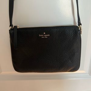 Kate Spade Leila Triple Gusset Crossbody Black